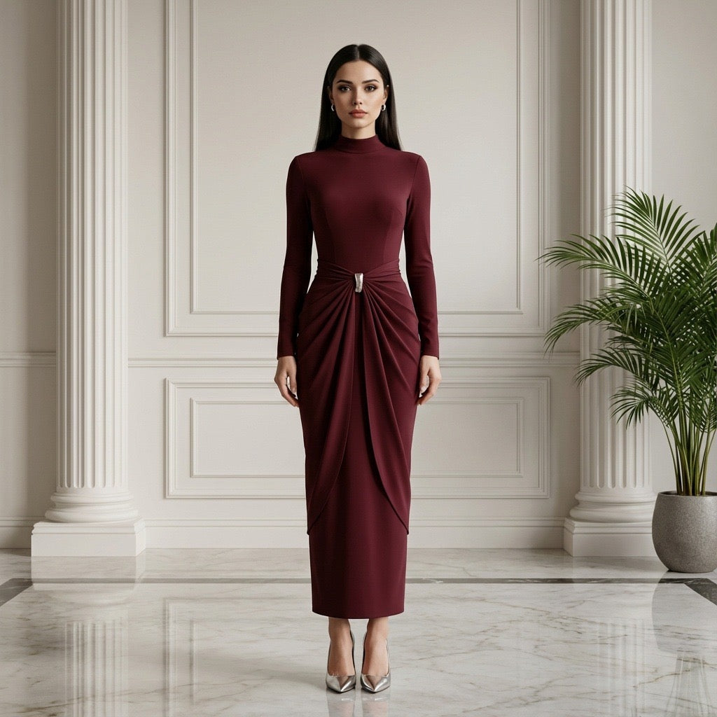 Lunessa Pleated Midi Dress