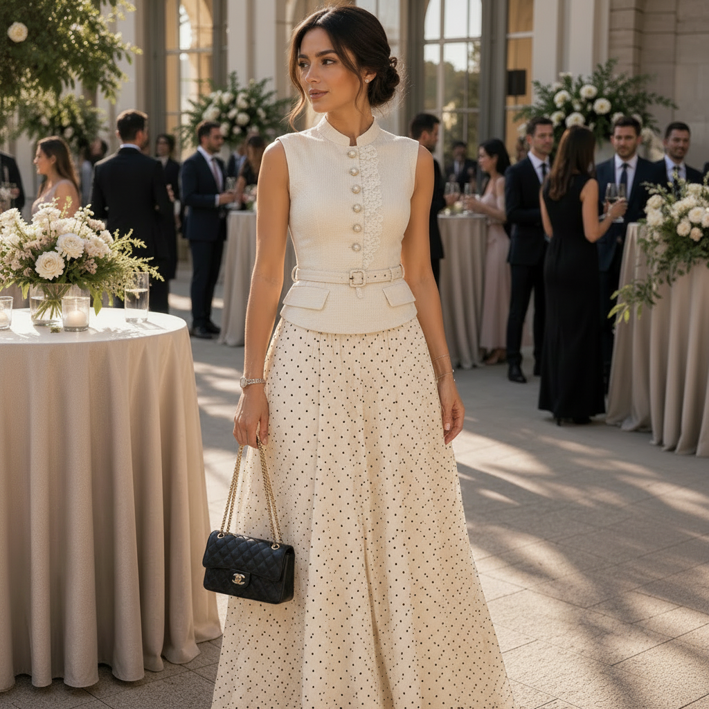 POLARIA Polka Dot Dress