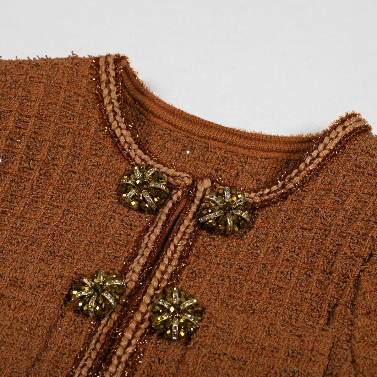 Nomivelle   Knitted Button Cardigan & Short Skirt Set