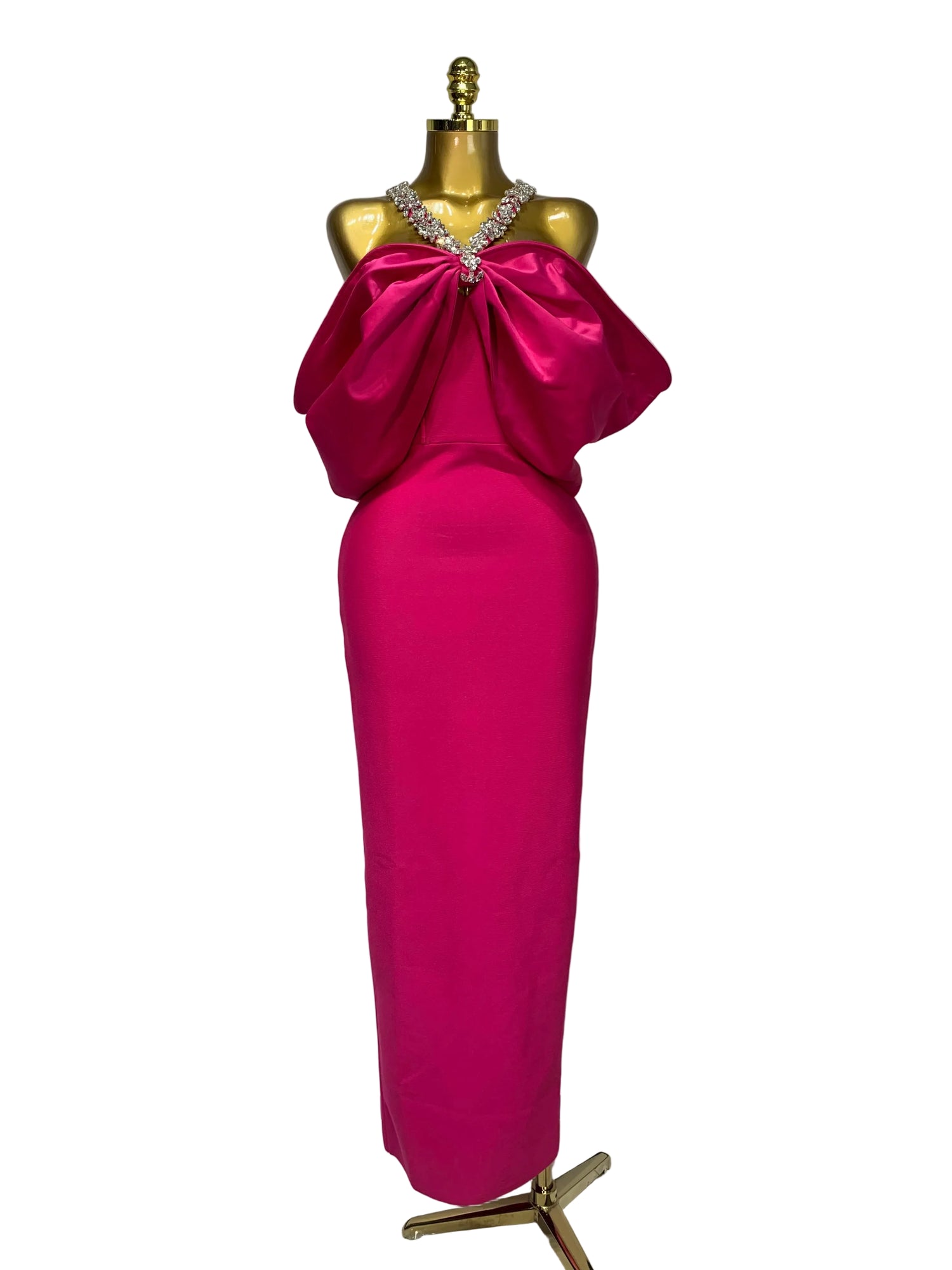 Auralis Crystal Halter Sexy Bandage Dress