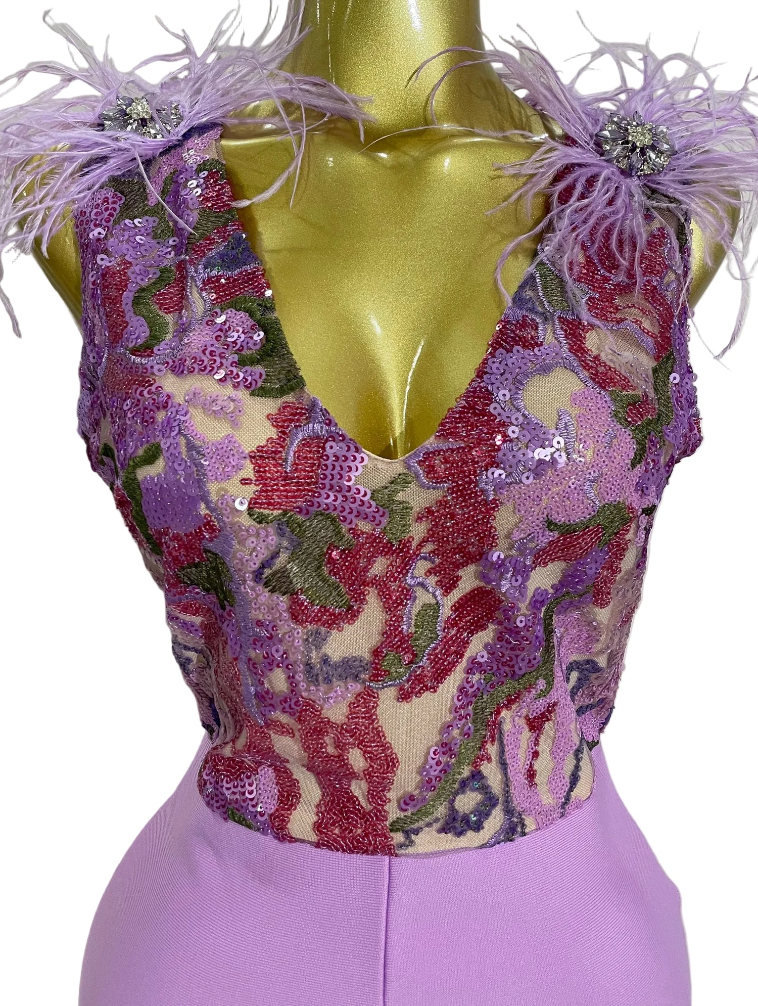 Bana Luxury Sparkly Bandage Jumpsuit – Diamond Feather