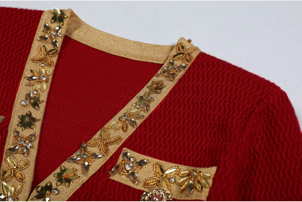 Éclavine   Women's Crystal Knit Mermaid Mini Dress