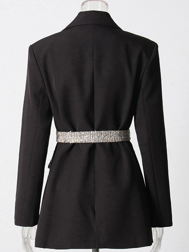 Evéra  Splice Woolen Lapel jacket