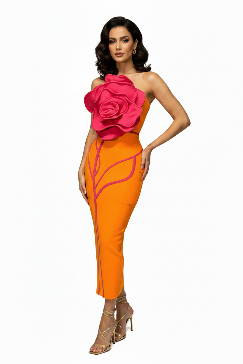 FLORISSA Floral Bandage Dress