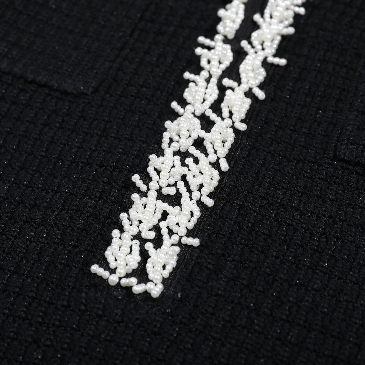 Riwaa  Elegant V-Neck Slim Fit Beaded Mini Dress