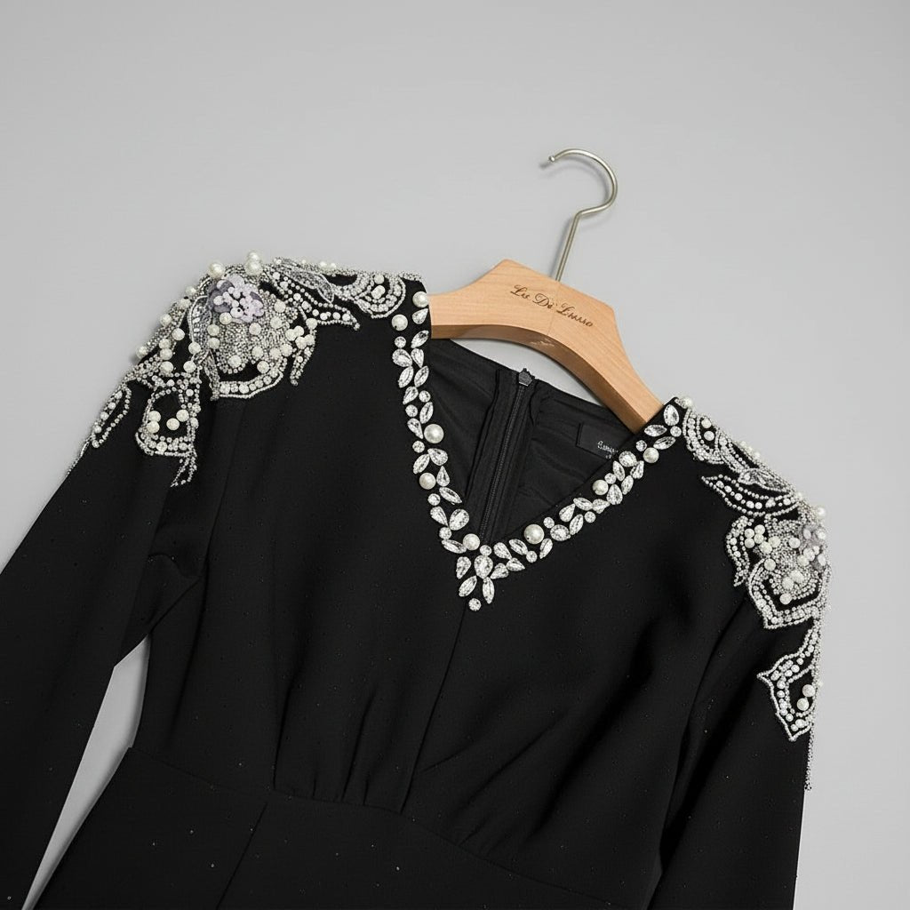 ACACIA Slim V - Neck Jumpsuit for Women – High Waist Casual Chic - Lu Di Lusso