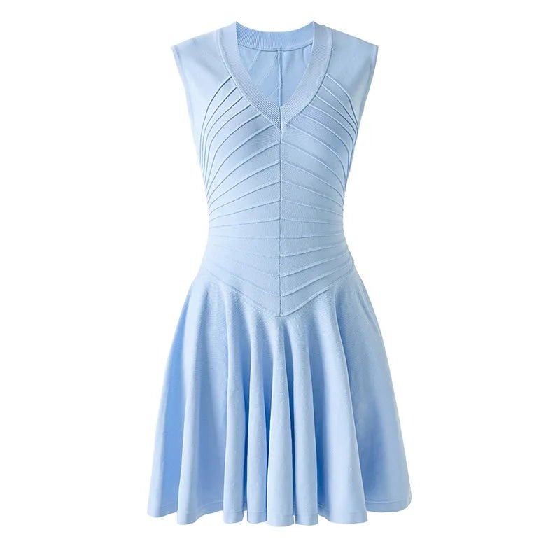 ALVÉRA Knitted Mini Dress - Lu Di Lusso