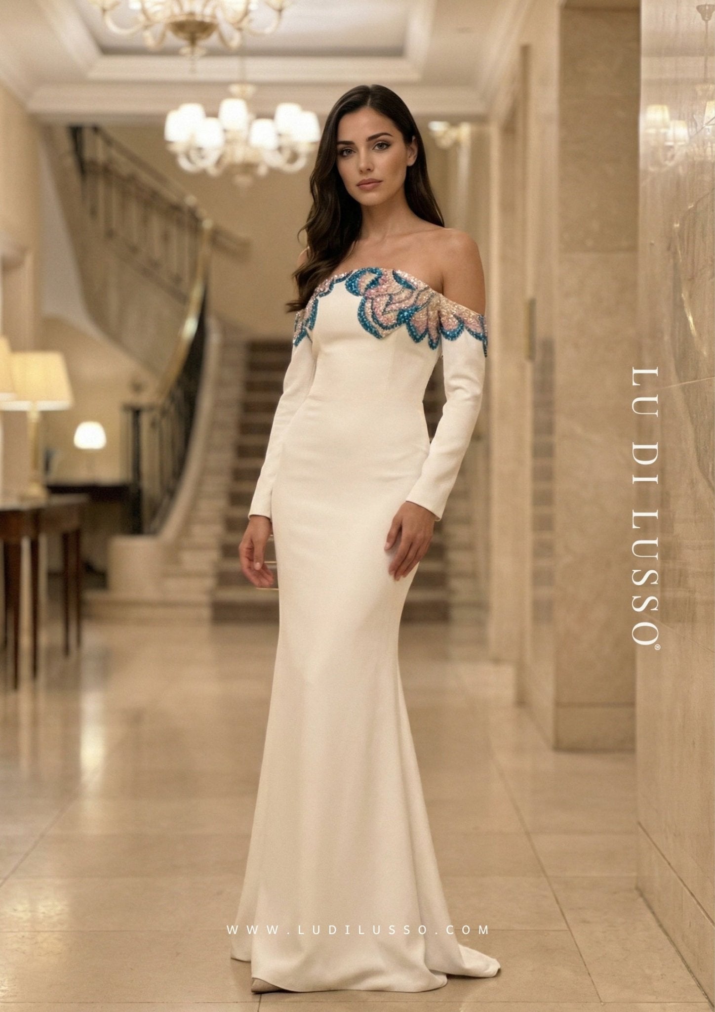 AVELORA Beaded Maxi Dress ✨ - Lu Di Lusso