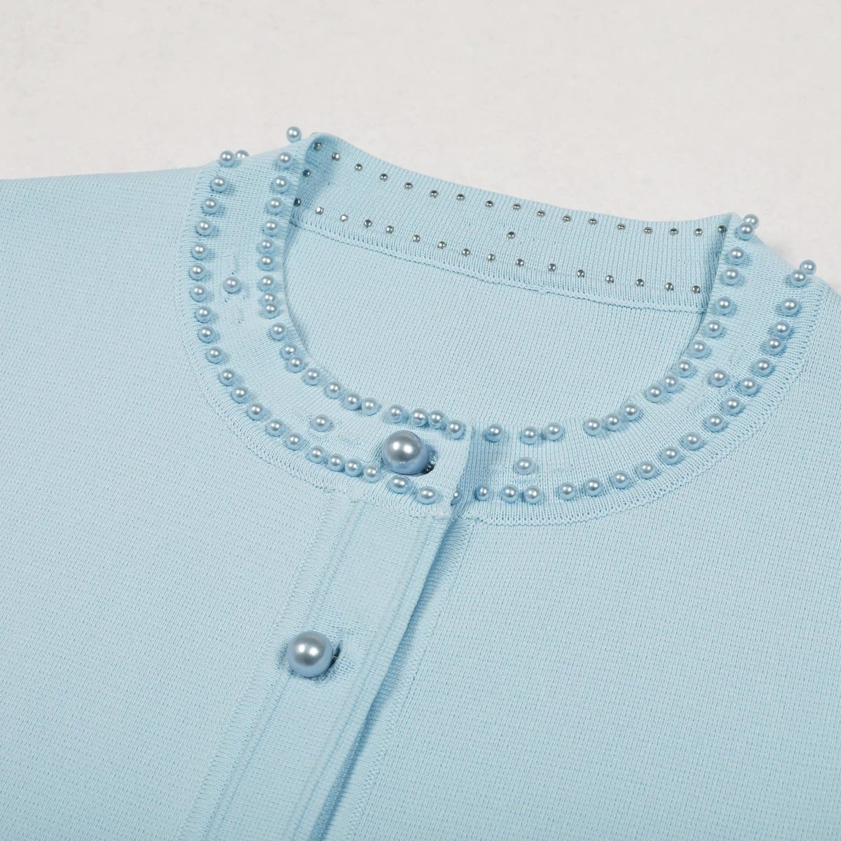 Avenoré Women’s Pearl Knitted Cardigan & Slim Dress Set - Lu Di Lusso