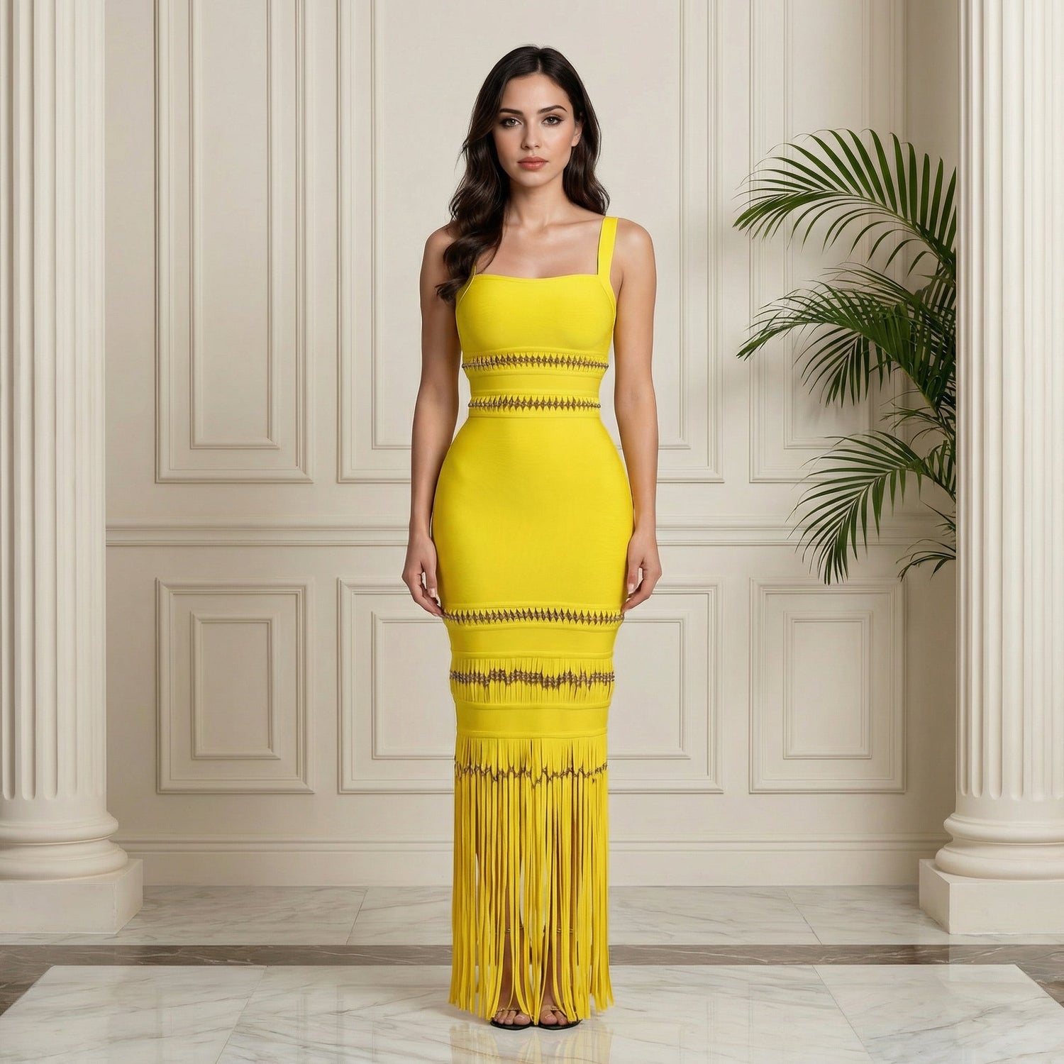 AYLA Tassel Evening Dress - Lu Di Lusso