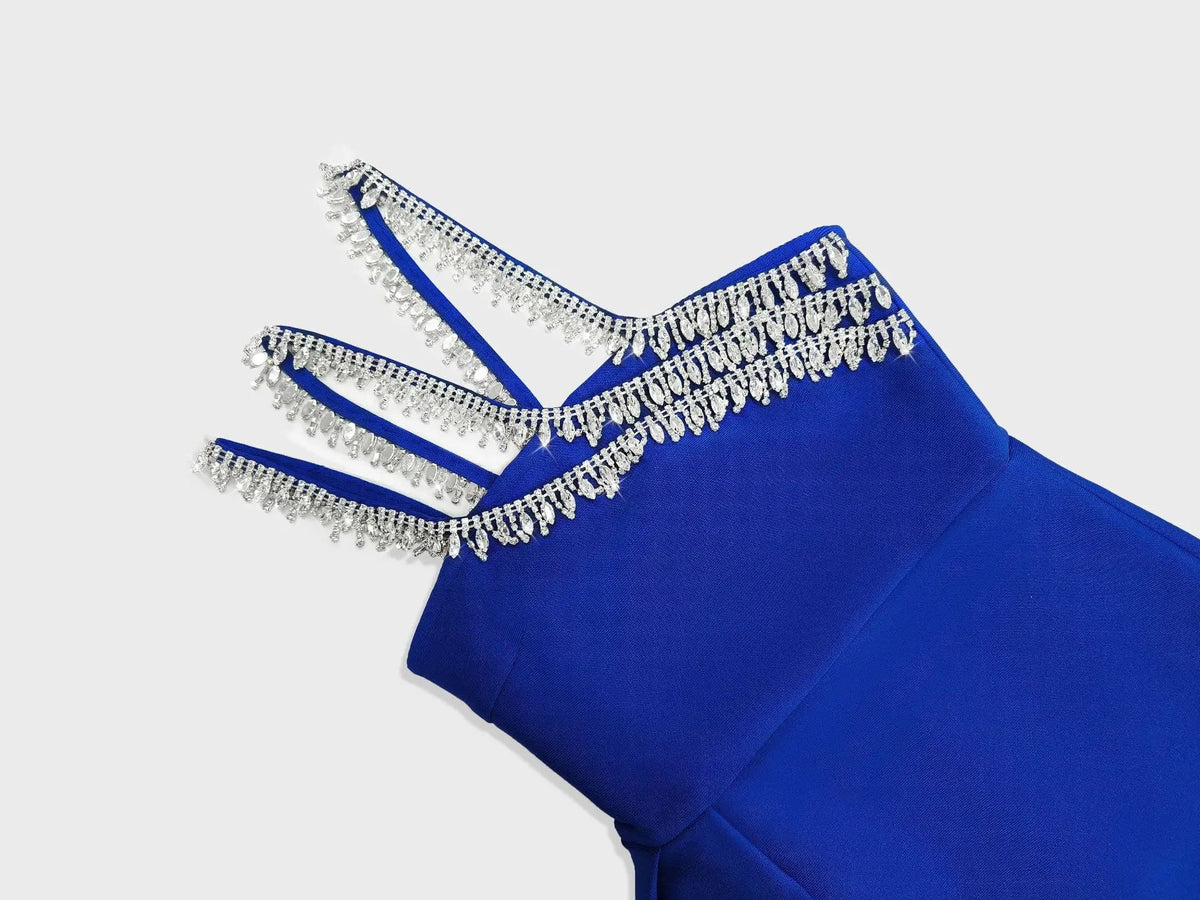 AZELLE Blue Diamond Dress - Lu Di Lusso