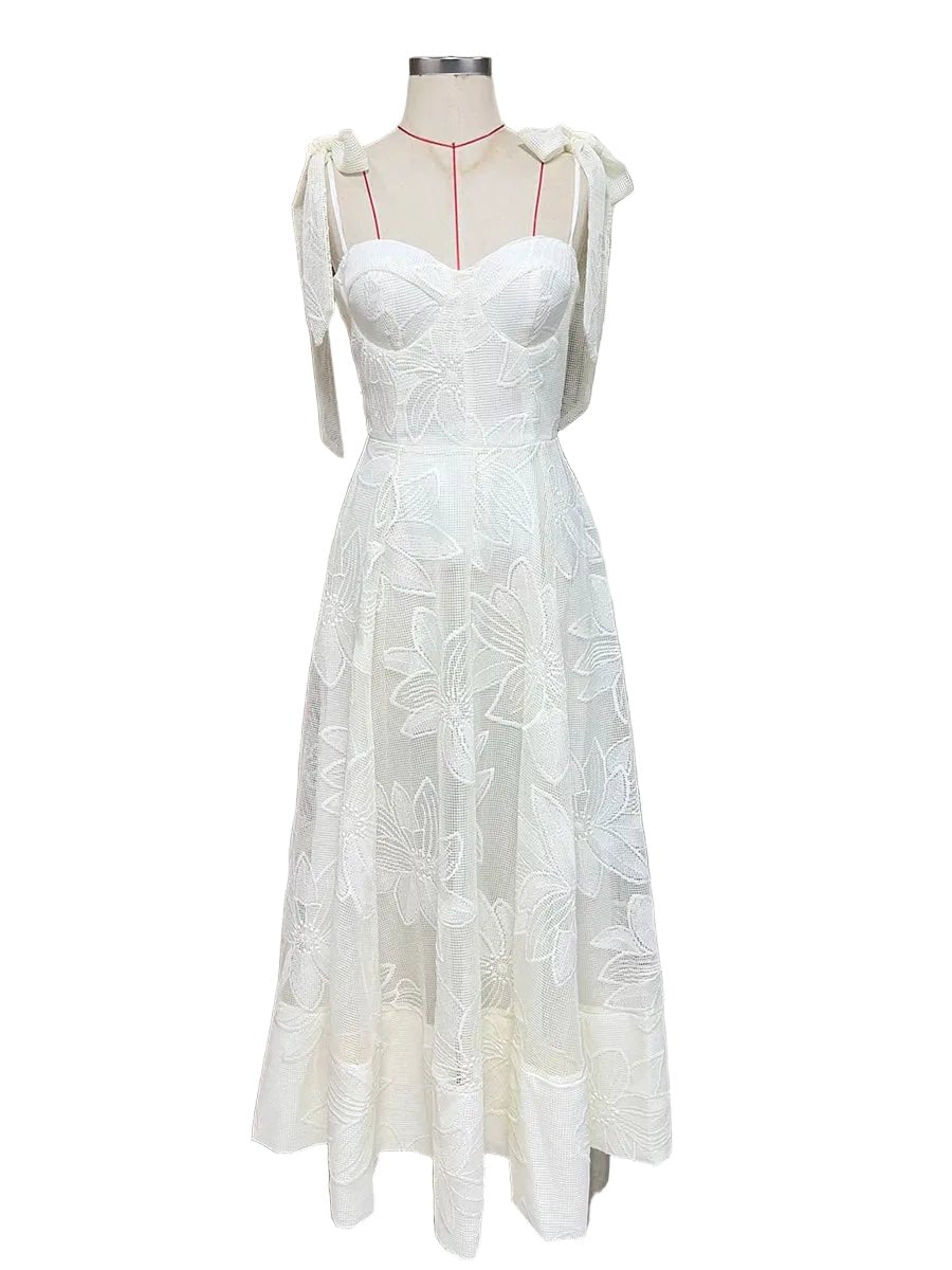 BELLORA Elegant Bow Dress - Lu Di Lusso