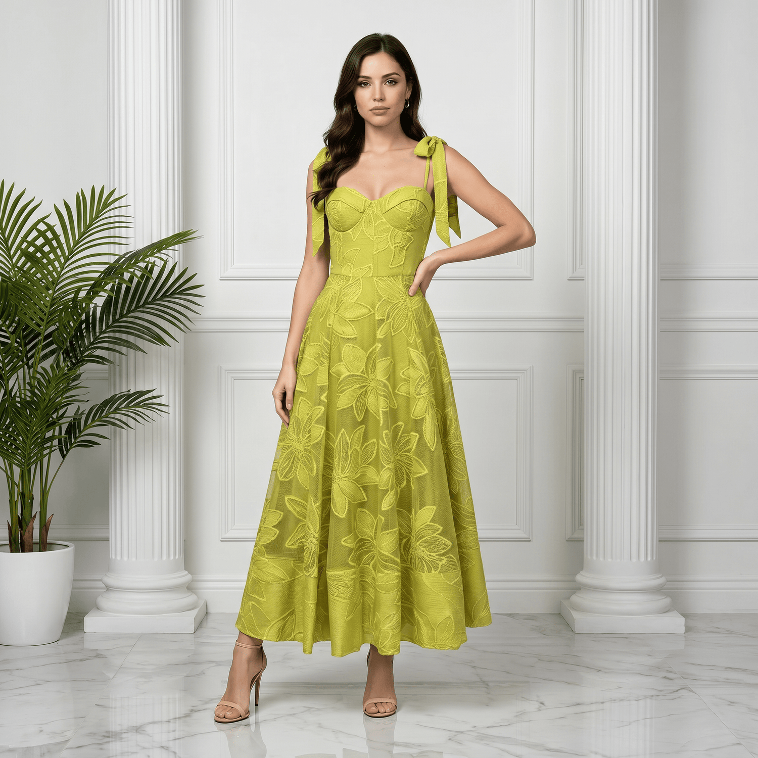 BELLORA Elegant Bow Dress - Lu Di Lusso