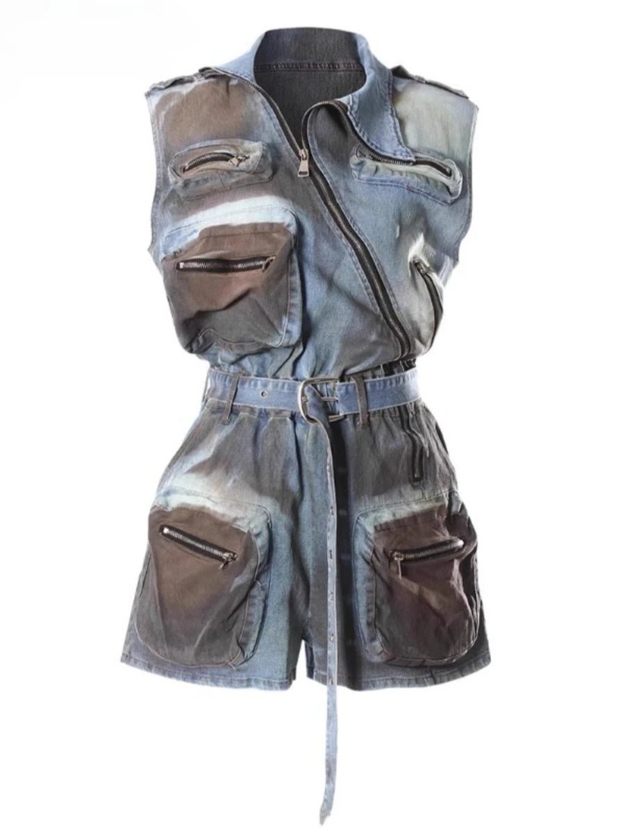 Cassior a retro - inspired sleeveless playsuit - Lu Di Lusso