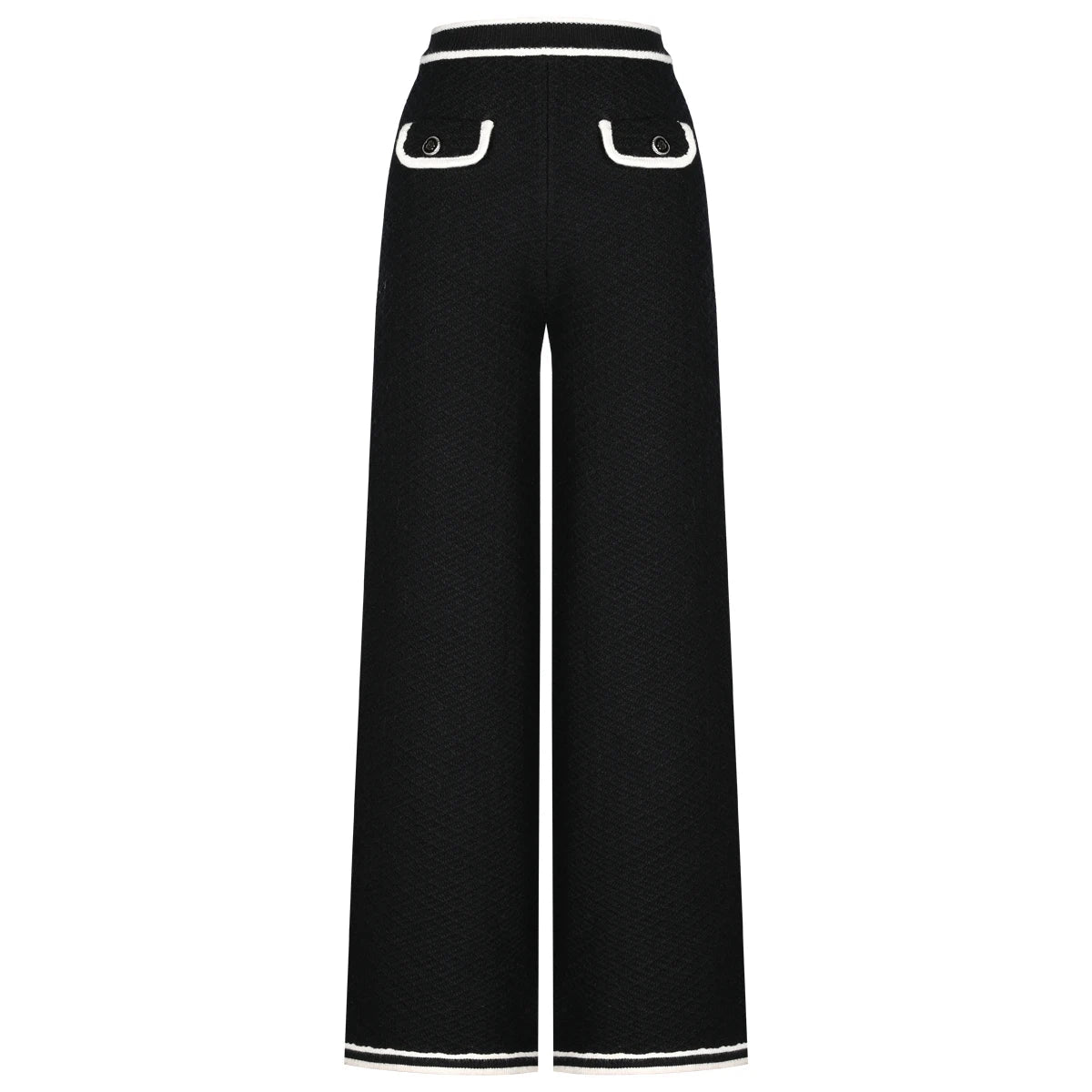 Cavelline Knitted Color Block Cardigan & Straight - Leg Pants Set - Lu Di Lusso