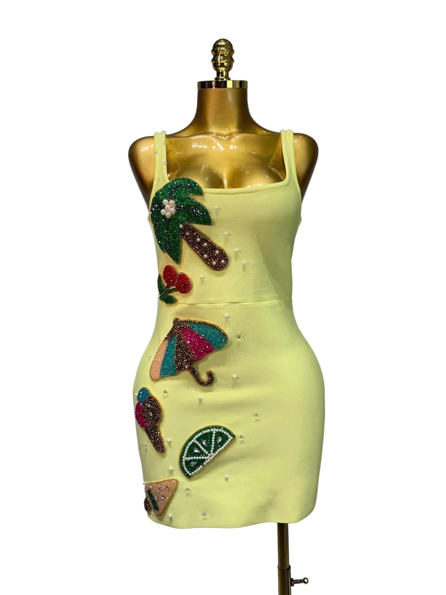 CERENE Diamond Mini Dress - Lu Di Lusso