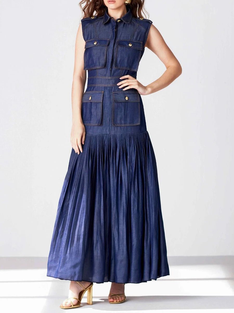 DENEMIA Denim Dress 💙 - Lu Di Lusso