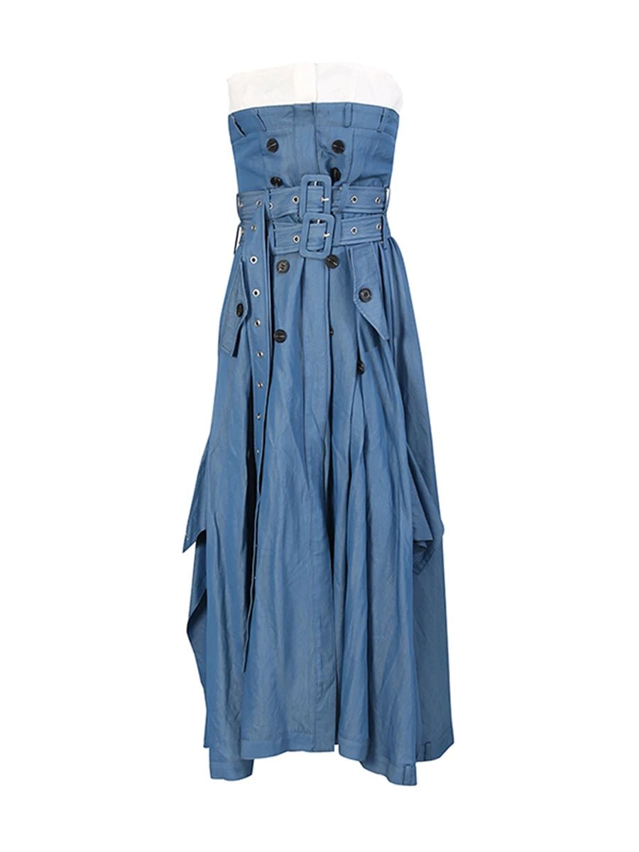 DENIMA Blue Maxi Dress 💙 - Lu Di Lusso