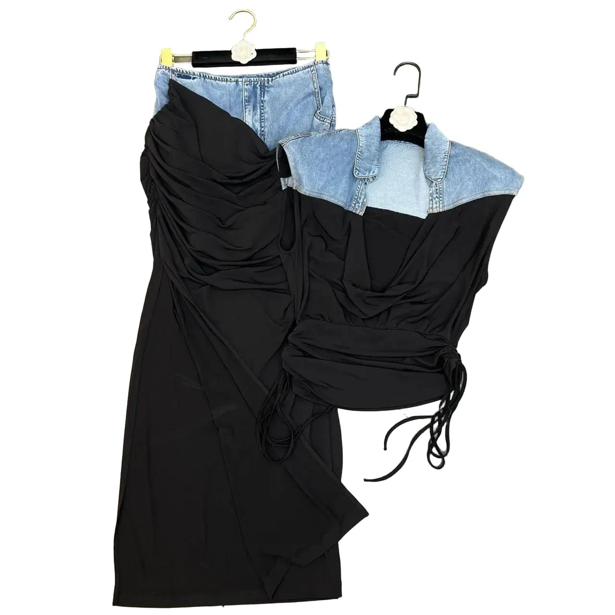 DENORA Denim Skirt Set - Lu Di Lusso