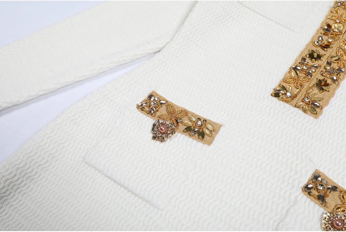 Éclavine Women's Crystal Knit Mermaid Mini Dress - Lu Di Lusso