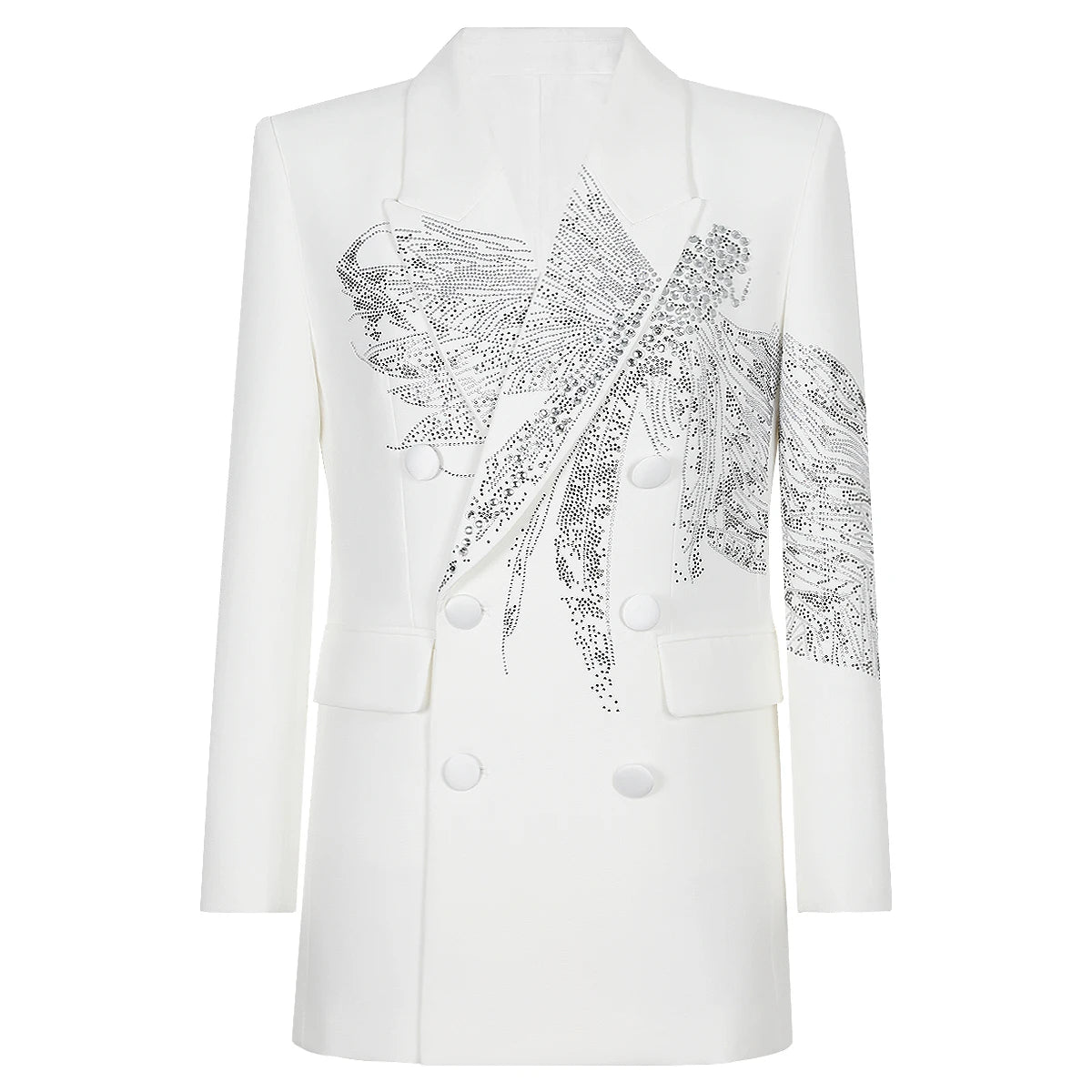 Elarion Elegant blazer with silver details - Lu Di Lusso