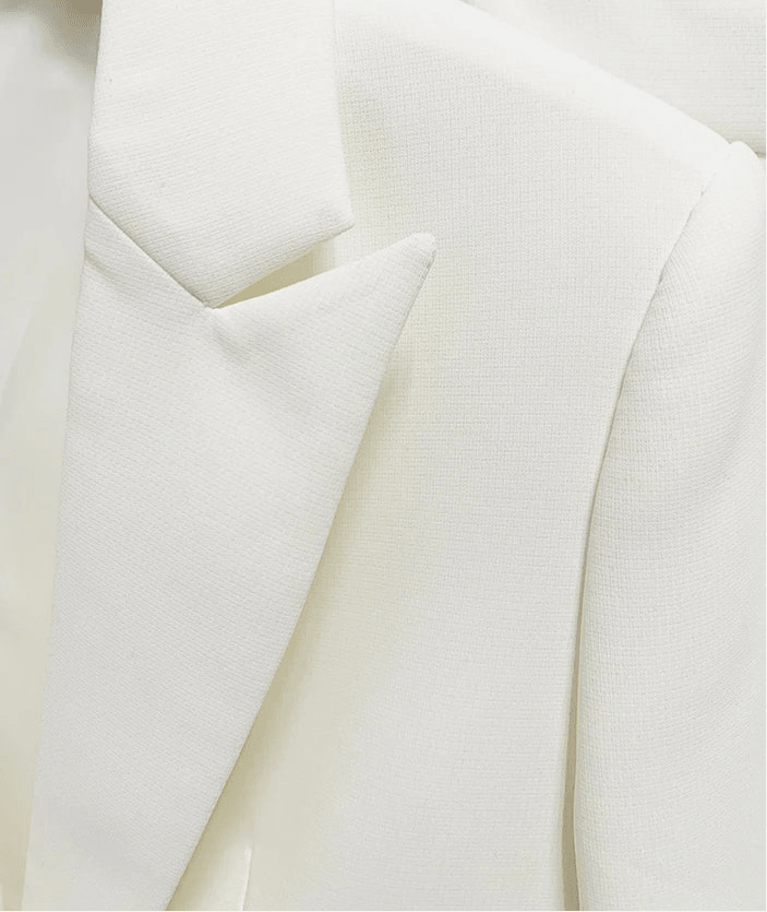 Eleganca A refined jacket and pants set with Ribbon details - Lu Di Lusso