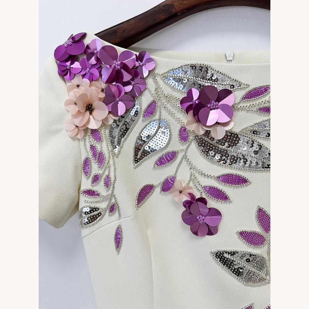 ÉLISENNE Elegant Midi Dress - Lu Di Lusso