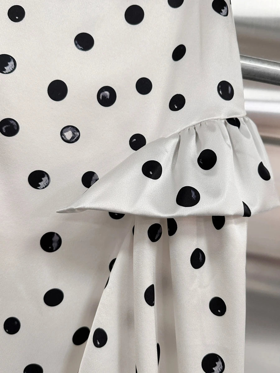 ÉLODIE Polka Dot Skirt - Lu Di Lusso