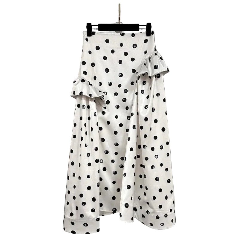 ÉLODIE Polka Dot Skirt - Lu Di Lusso