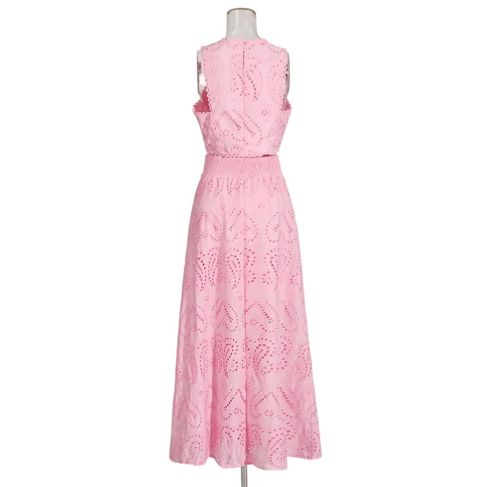 ELVÉNA Embroidered Skirt Set - Lu Di Lusso
