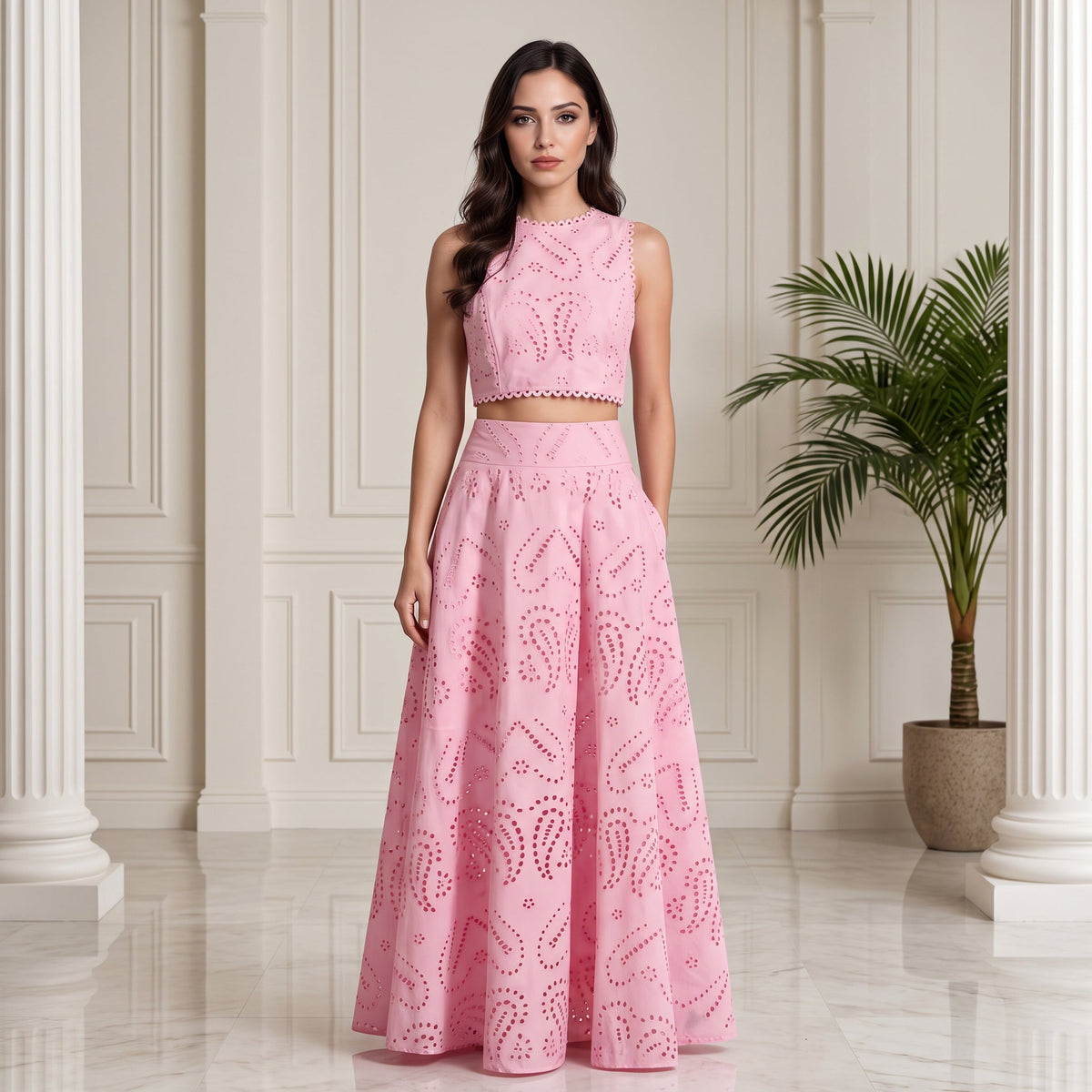 ELVÉNA Embroidered Skirt Set - Lu Di Lusso