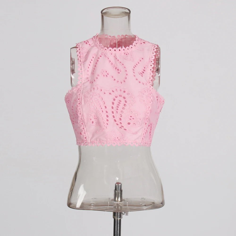 ELVÉNA Embroidered Skirt Set - Lu Di Lusso