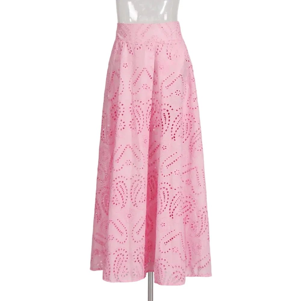 ELVÉNA Embroidered Skirt Set - Lu Di Lusso