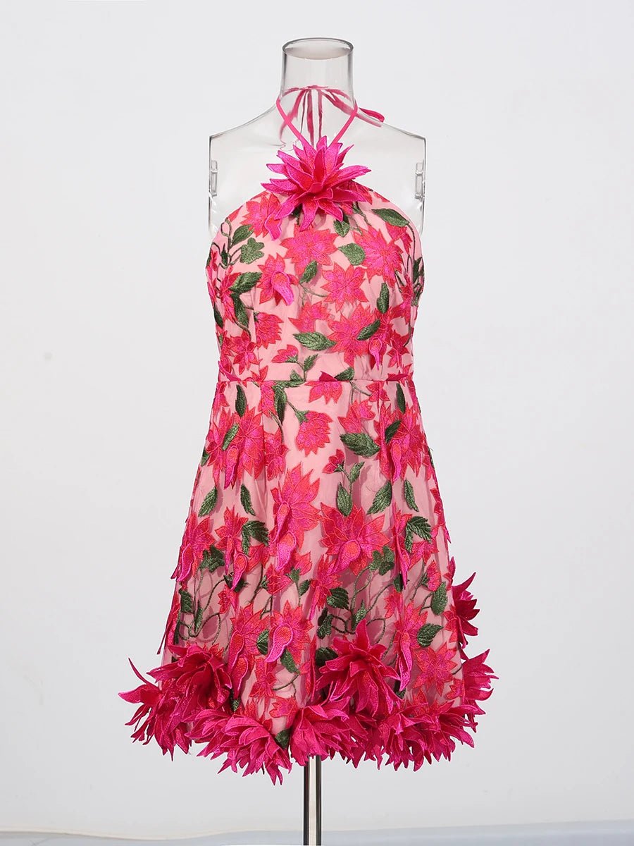 FLORÉLLE Floral Mini Dress - Lu Di Lusso