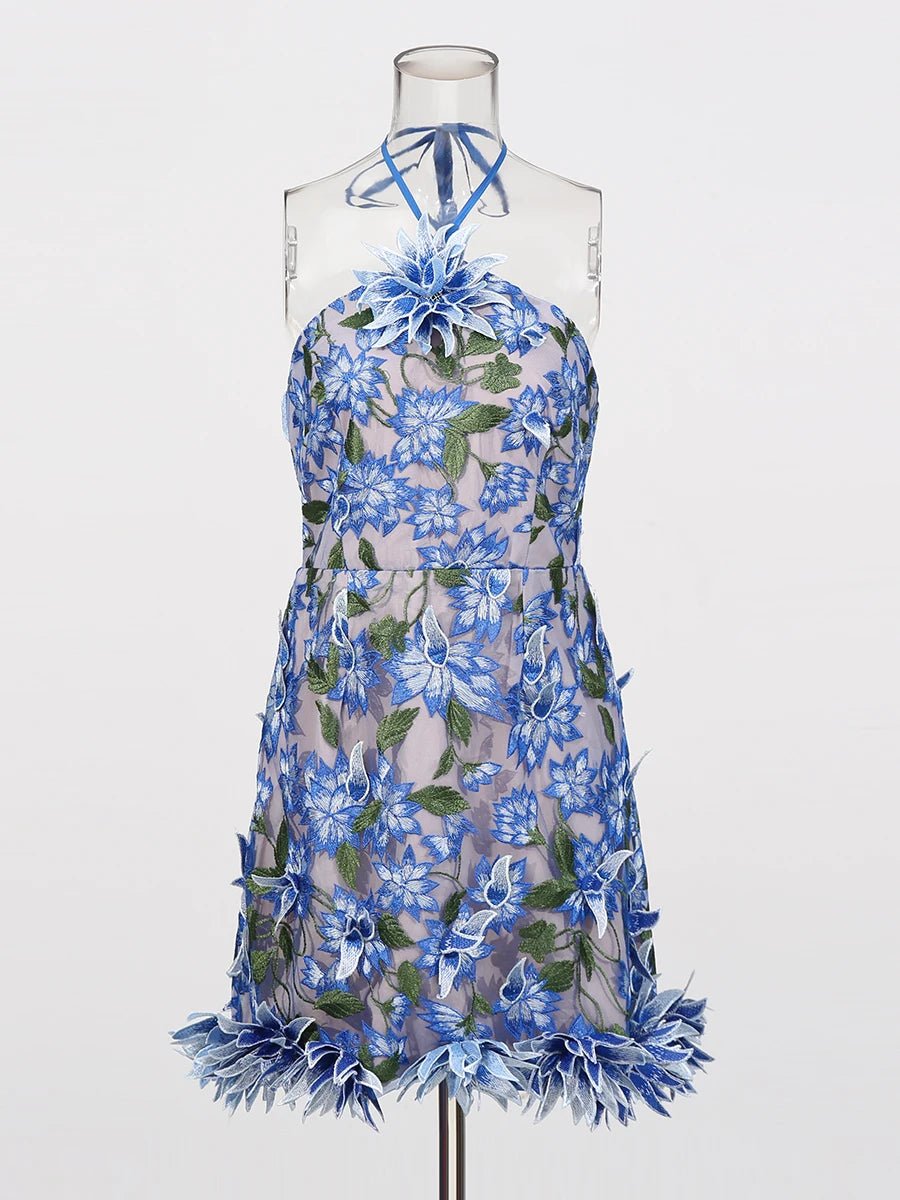 FLORÉLLE Floral Mini Dress - Lu Di Lusso