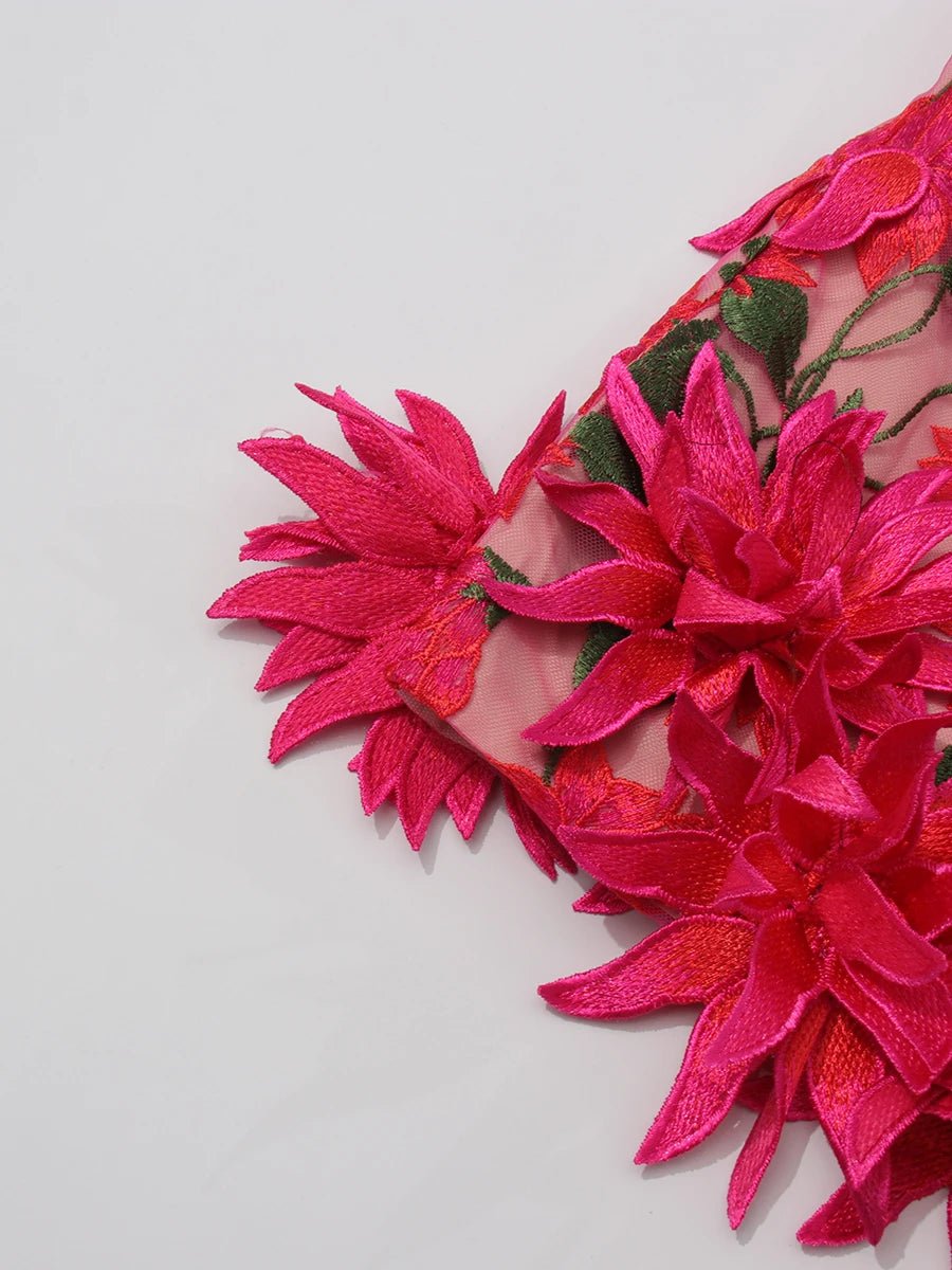 FLORÉLLE Floral Mini Dress - Lu Di Lusso
