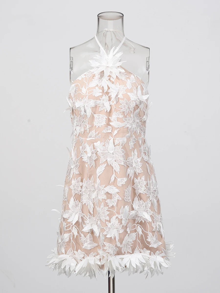 FLORÉLLE Floral Mini Dress - Lu Di Lusso