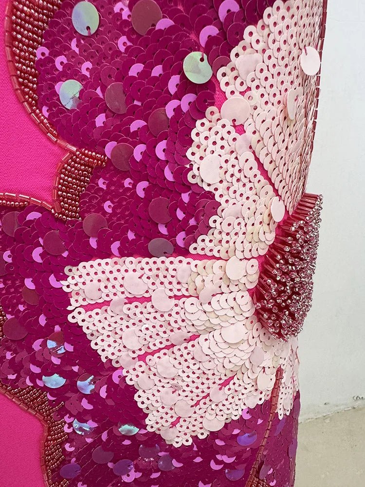 FLORENZA Floral Beaded Dress - Lu Di Lusso