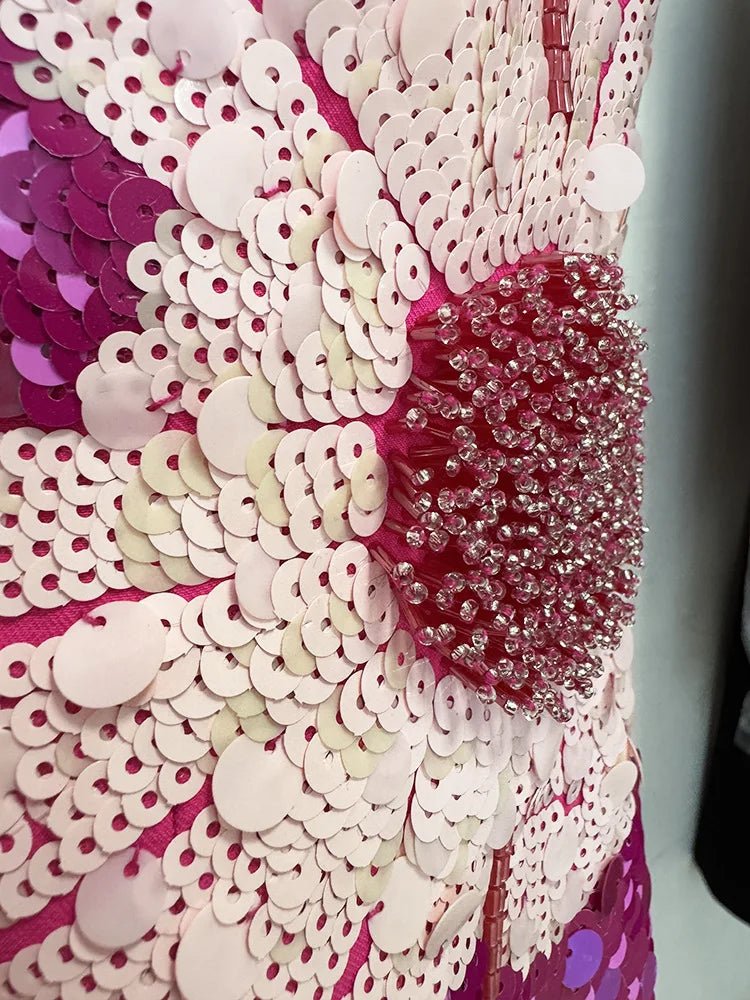 FLORENZA Floral Beaded Dress - Lu Di Lusso