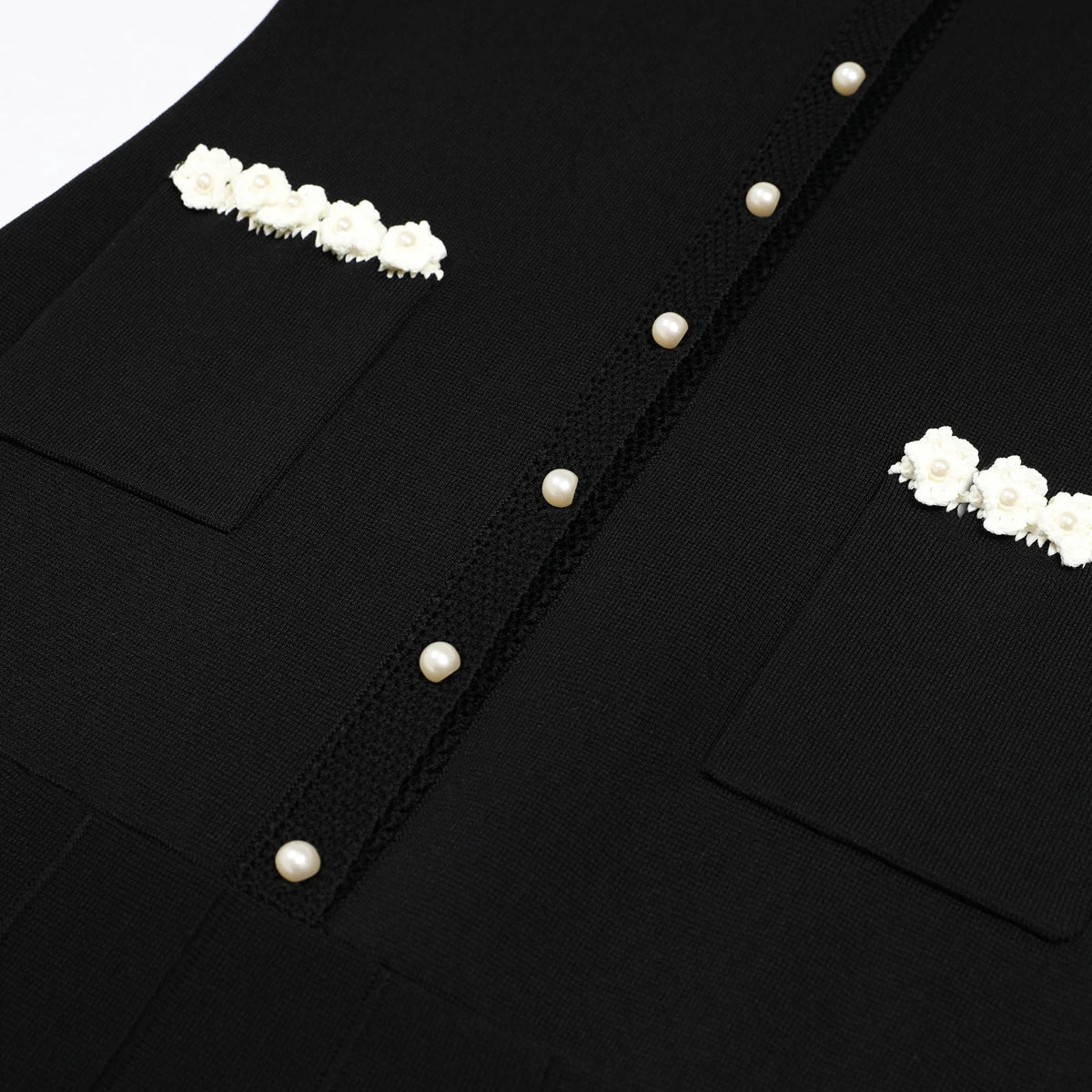 Florivelle Handmade Floral Pearl Sleeveless Dress - Lu Di Lusso