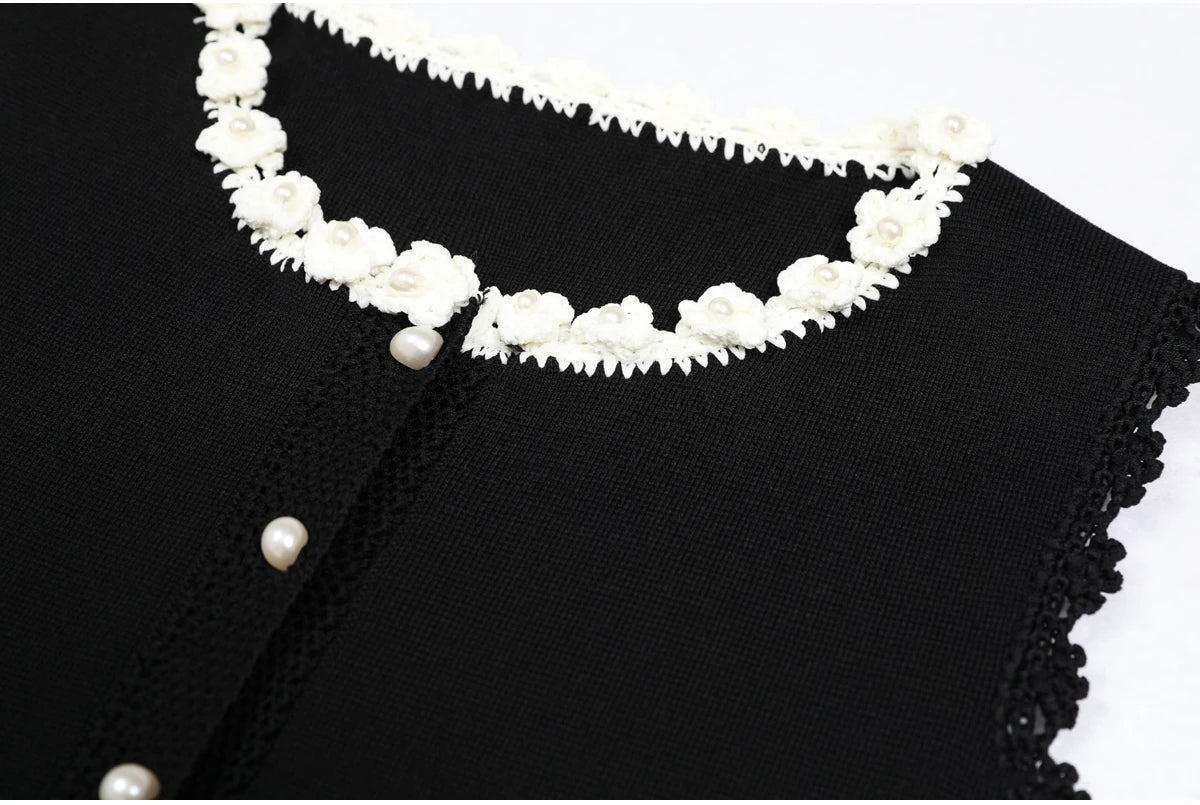 Florivelle Handmade Floral Pearl Sleeveless Dress - Lu Di Lusso