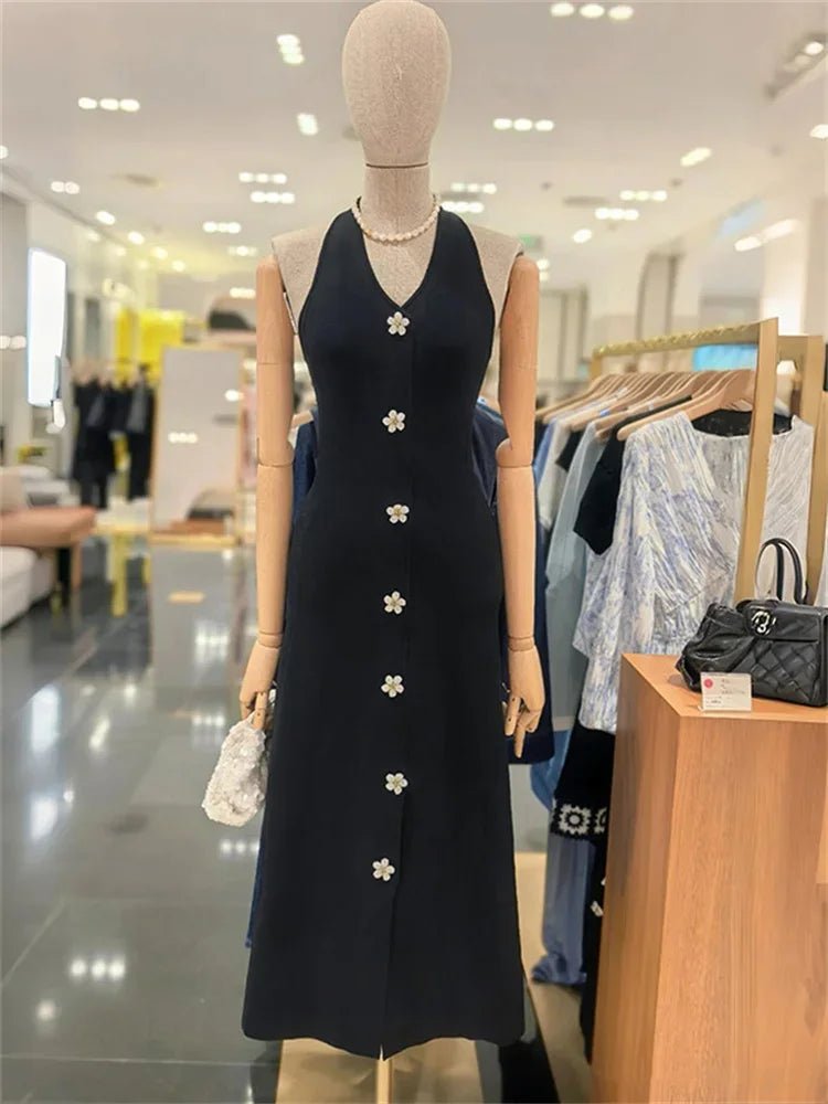 JASMINE Floral Halter Midi Dress - Lu Di Lusso