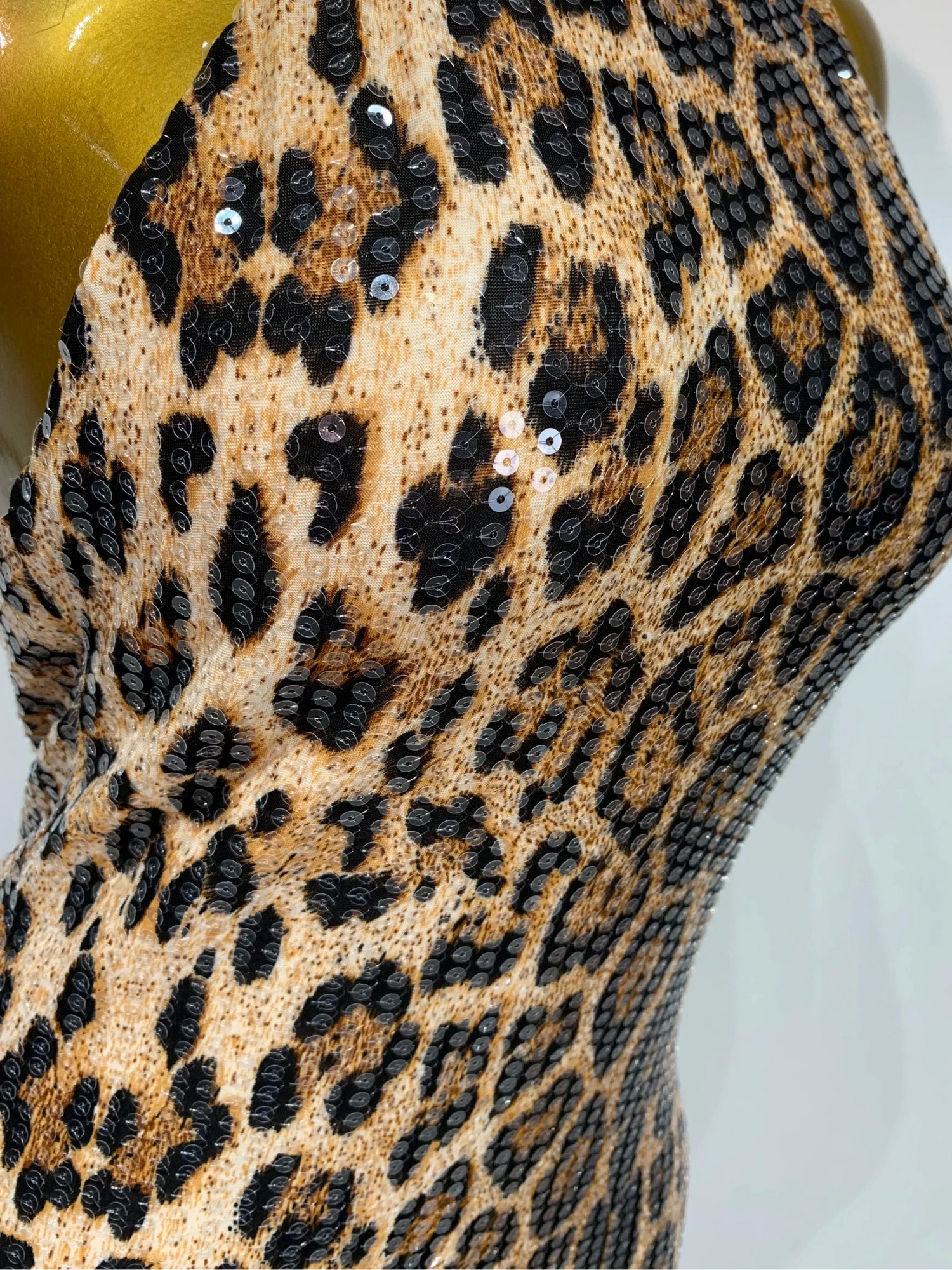 LEOPARIS Halter Maxi Dress - Lu Di Lusso