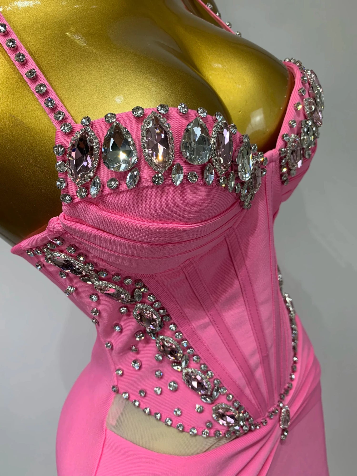 LOR Backless Bandage Evening Dress - Lu Di Lusso