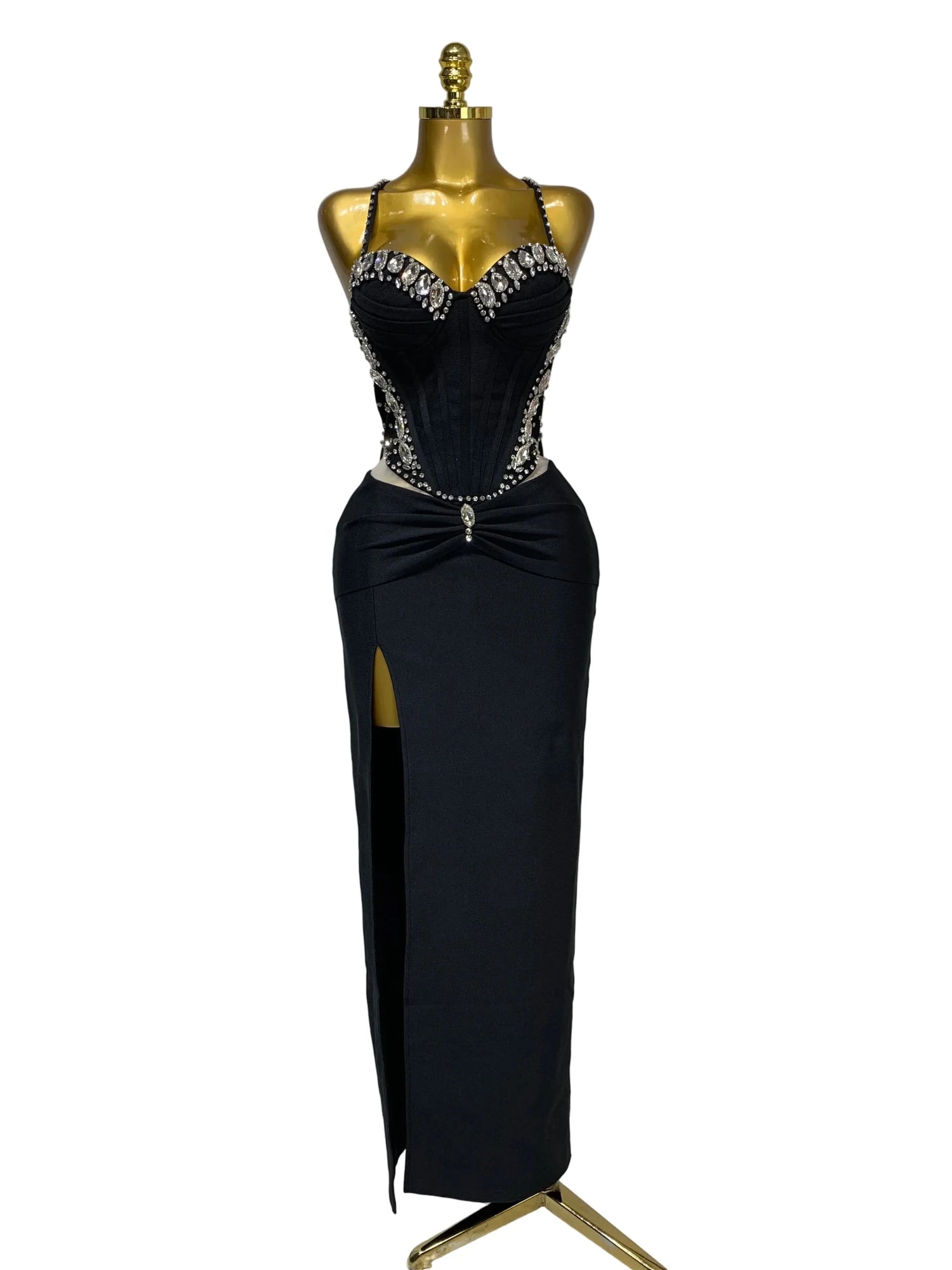 LOR Backless Bandage Evening Dress - Lu Di Lusso