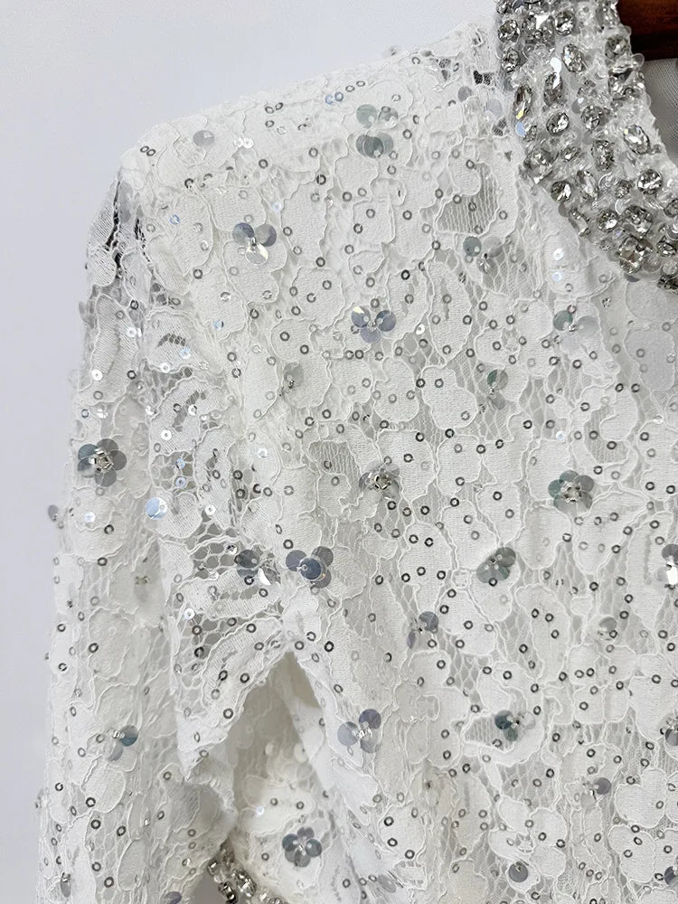 LUCÉLIA Lace Maxi Dress - Lu Di Lusso
