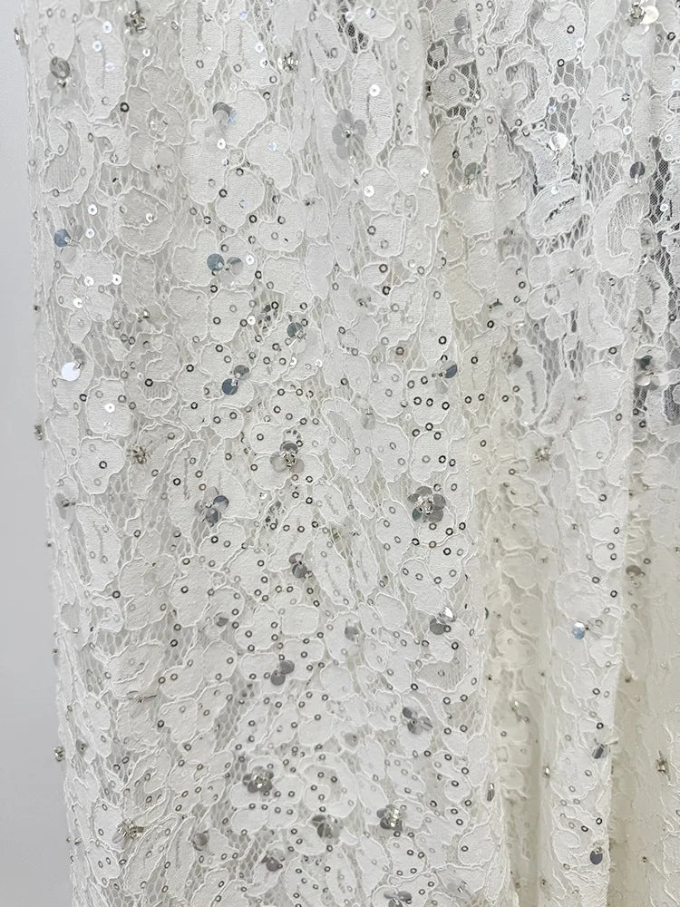 LUCÉLIA Lace Maxi Dress - Lu Di Lusso