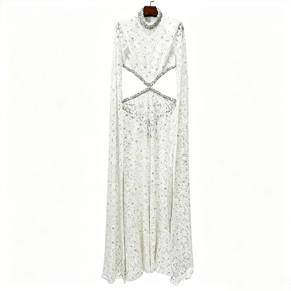 LUCÉLIA Lace Maxi Dress - Lu Di Lusso