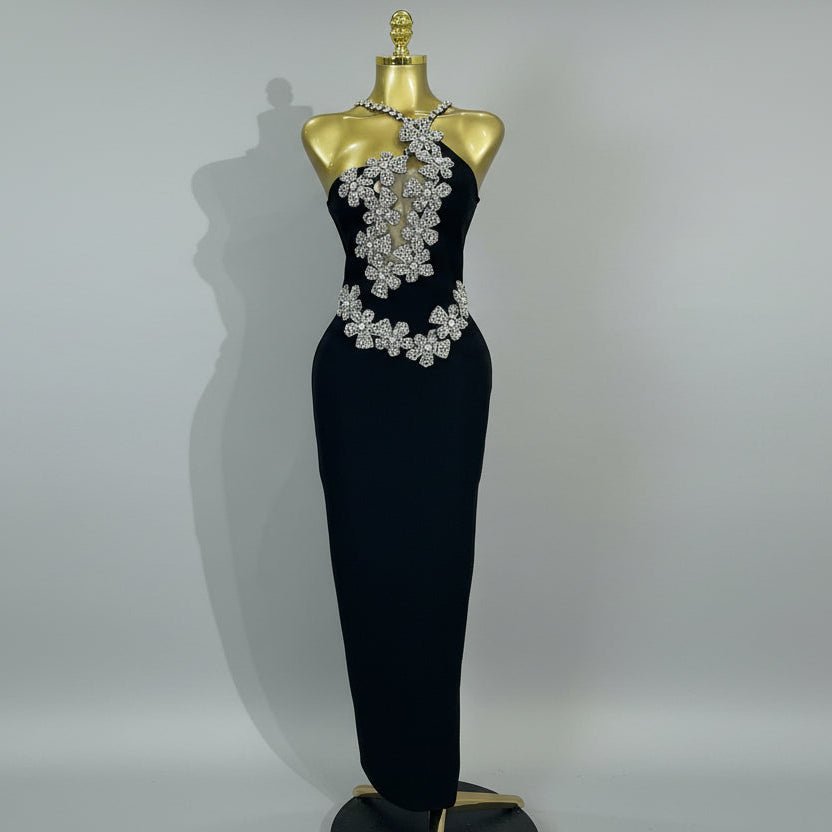 Lunaria Backless Crystal Bandage Dress - Lu Di Lusso