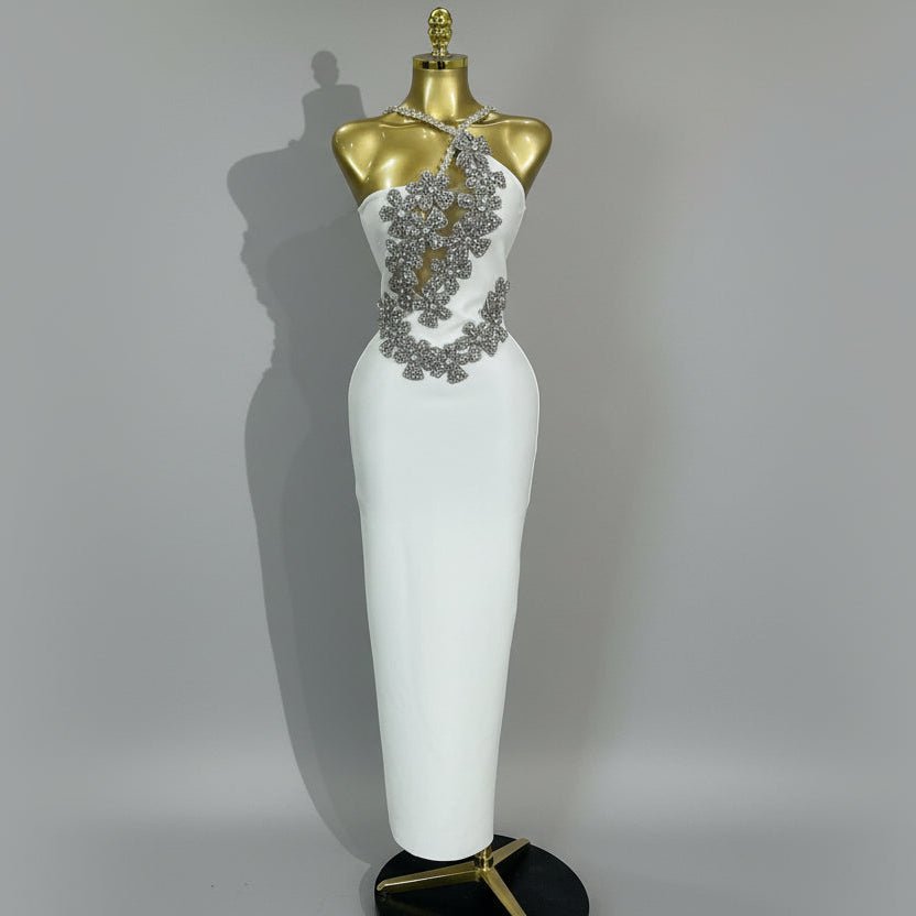 Lunaria Backless Crystal Bandage Dress - Lu Di Lusso